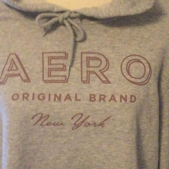 This is a cozy comfy gray Aeropostale hoodie. It is a size XL but fits like a L - Picture 2 of 4